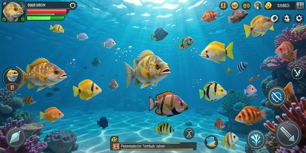 Gambar menunjukkan gameplay seru di 888IDR saat menembak ikan.
