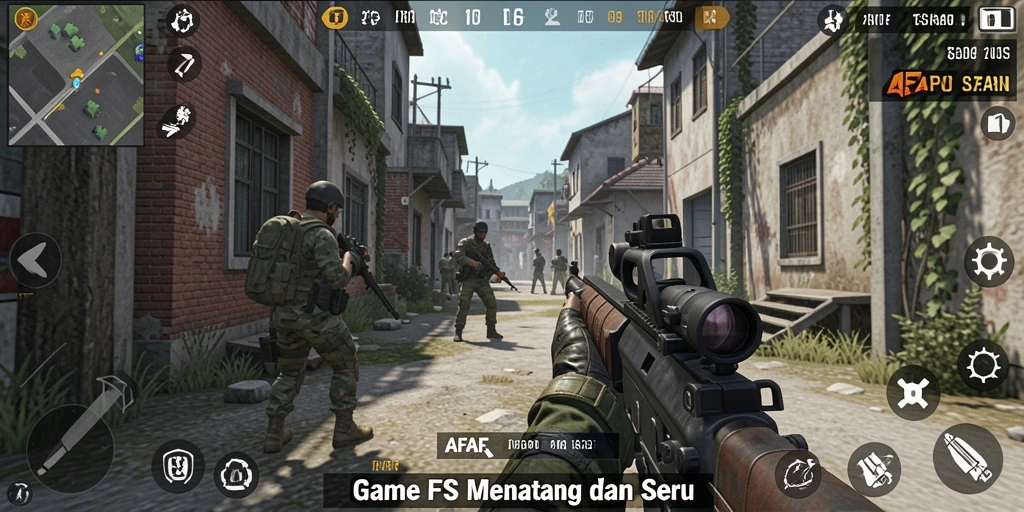 Tangkapan layar utama AFAF menampilkan aksi menegangkan dalam game FPS.