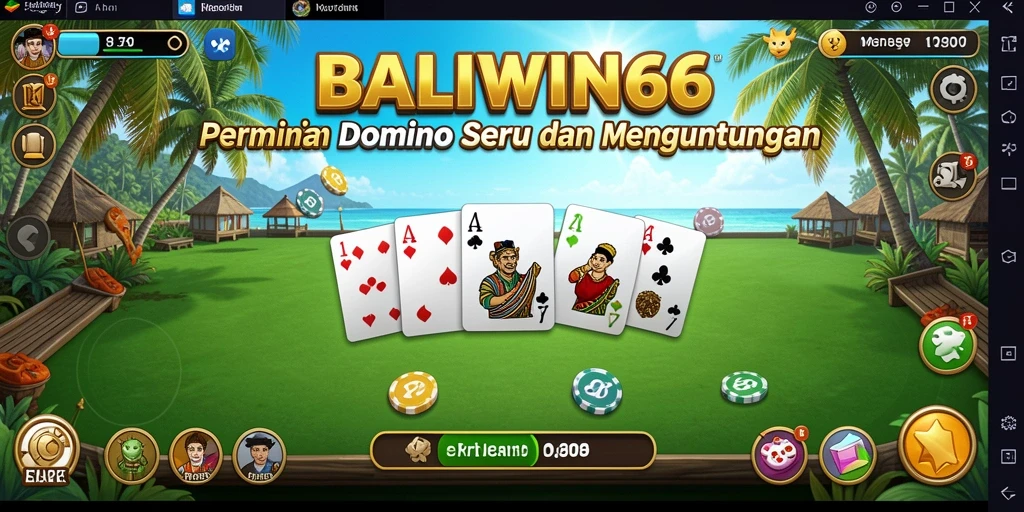 Tangkapan layar gameplay seru BALIWIN66 menunjukkan momen menegangkan saat bermain Domino.