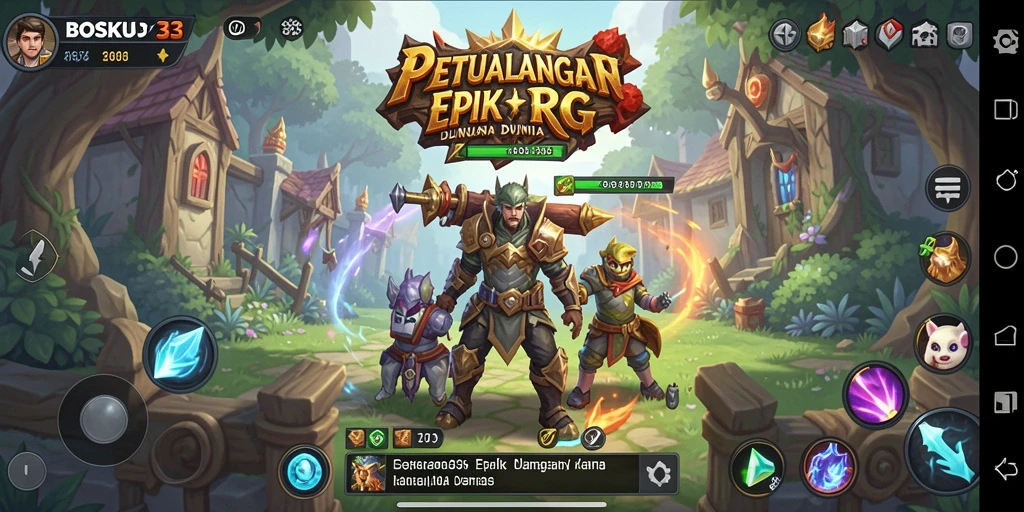 Gameplay seru dalam BOSKU33 dengan karakter yang beragam.
