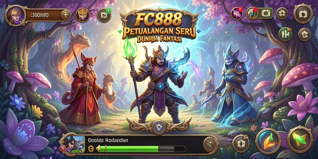 Tampilan gameplay FC888 yang penuh petualangan dan aksi seru.