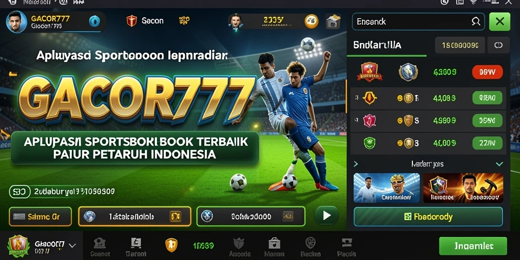 Tampilan gameplay seru dari aplikasi Sportsbook GACOR777.