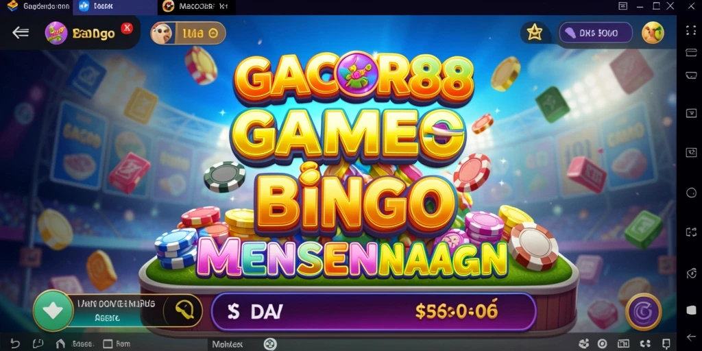Tampilan seru dari gameplay Bingo di GACOR88.