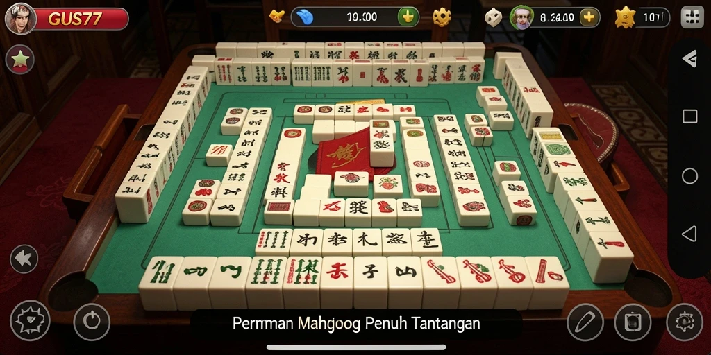 GUS77 menampilkan gameplay Mahjong yang mendebarkan dan menantang.