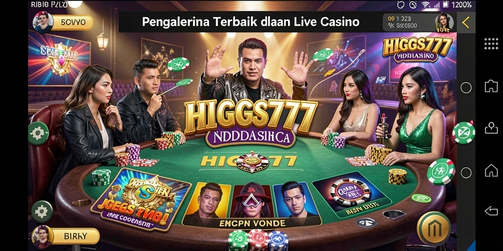Gameplay HIGGS777 yang mendebarkan dengan dealer langsung.