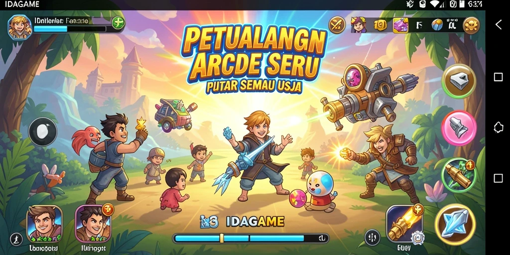 Tangkapan layar gameplay <strong>IDAGAME</strong> yang menampilkan aksi seru dalam permainan arcade.