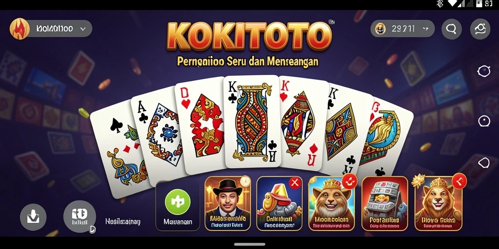Screenshot gameplay KOKITOTO menunjukkan aksi mendebarkan pertandingan Domino.