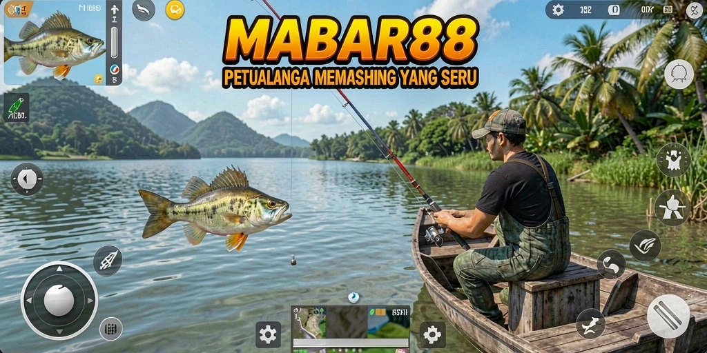 Gameplay seru di MABAR88 saat menangkap ikan.