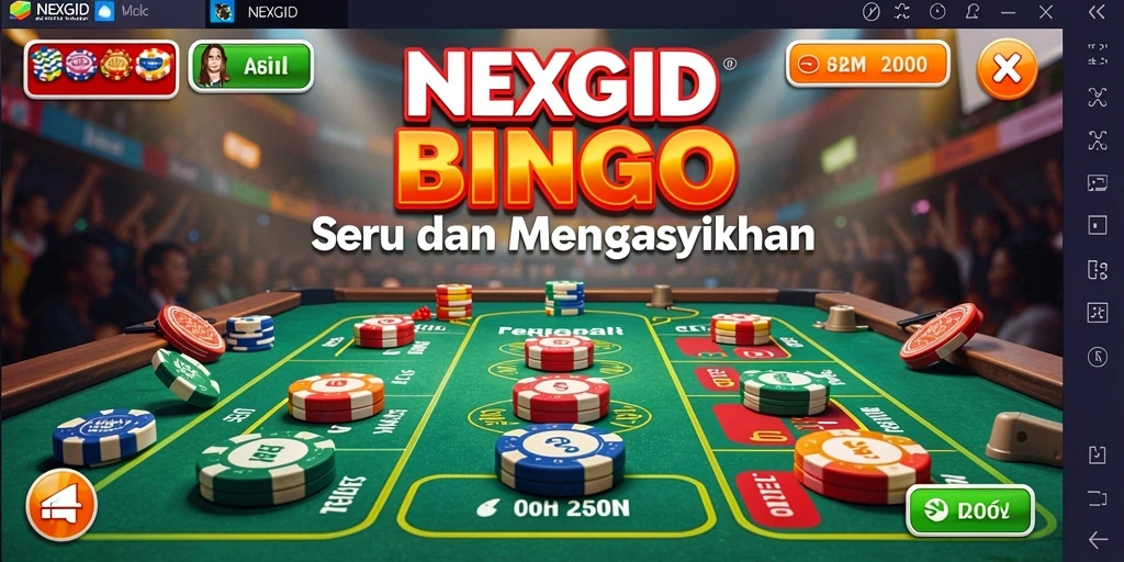 Tampilan gameplay seru NEXGID dengan angka Bingo yang muncul.