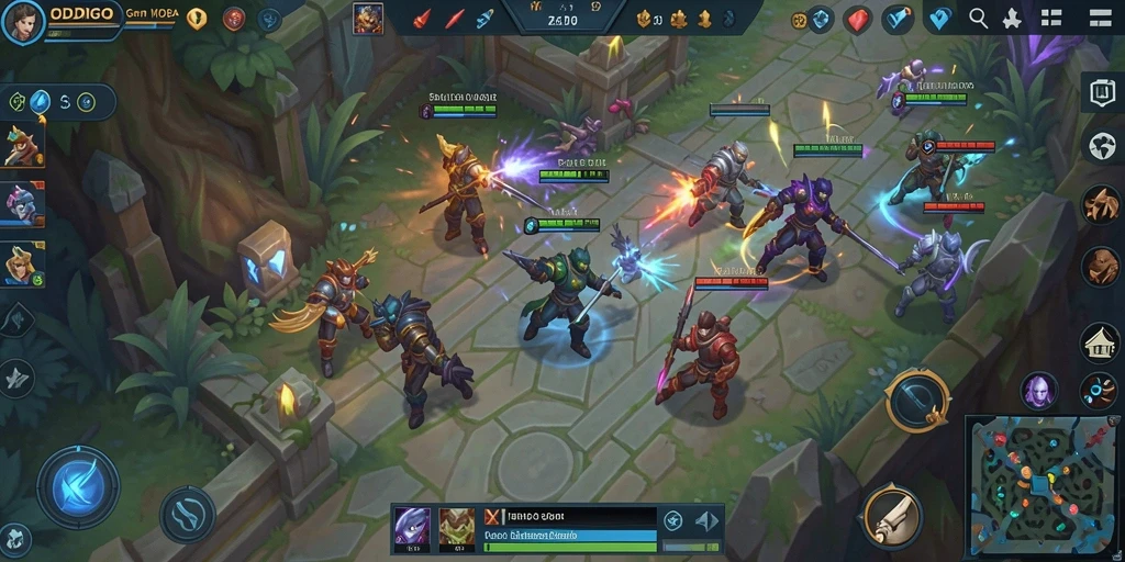 Tampilan gameplay menarik ODDIGO dalam pertempuran tim.
