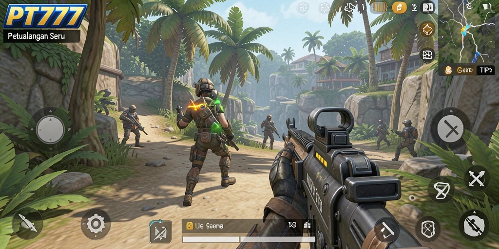 Tampilan gameplay PT777 yang intens dan menakjubkan.
