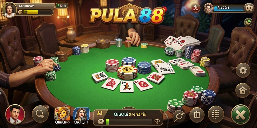 Tampilan gameplay seru di PULAU88 dengan pemain yang bersaing.