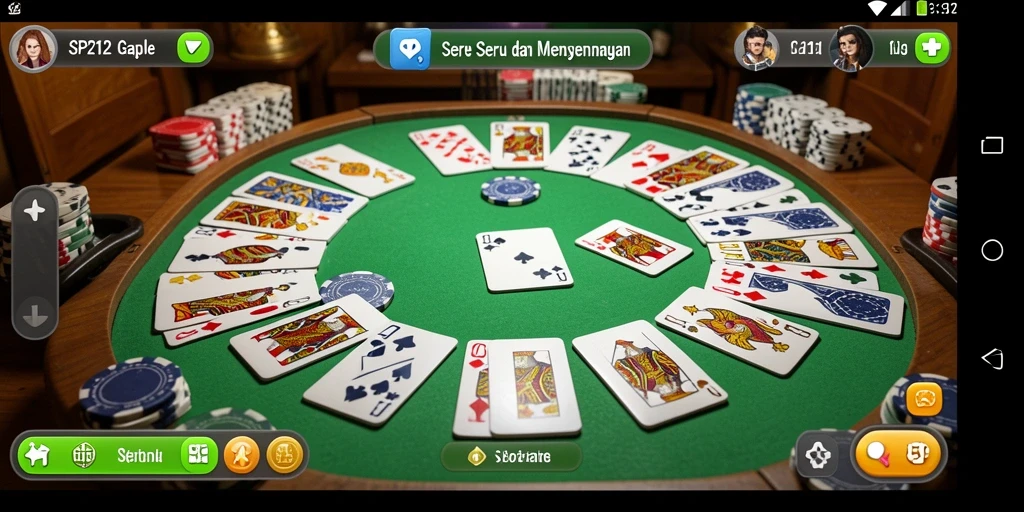 Tampilan gameplay Gaple yang interaktif dan seru.