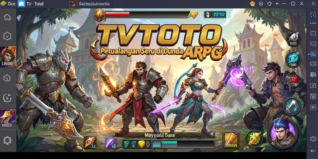 Screenshot TVTOTO menampilkan aksi pertarungan yang mendebarkan dalam dunia ARPG.