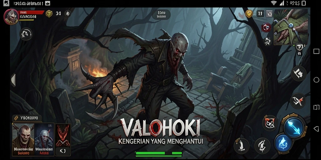 Screenshot VALOHOKI menampilkan suasana gameplay yang mencekam.
